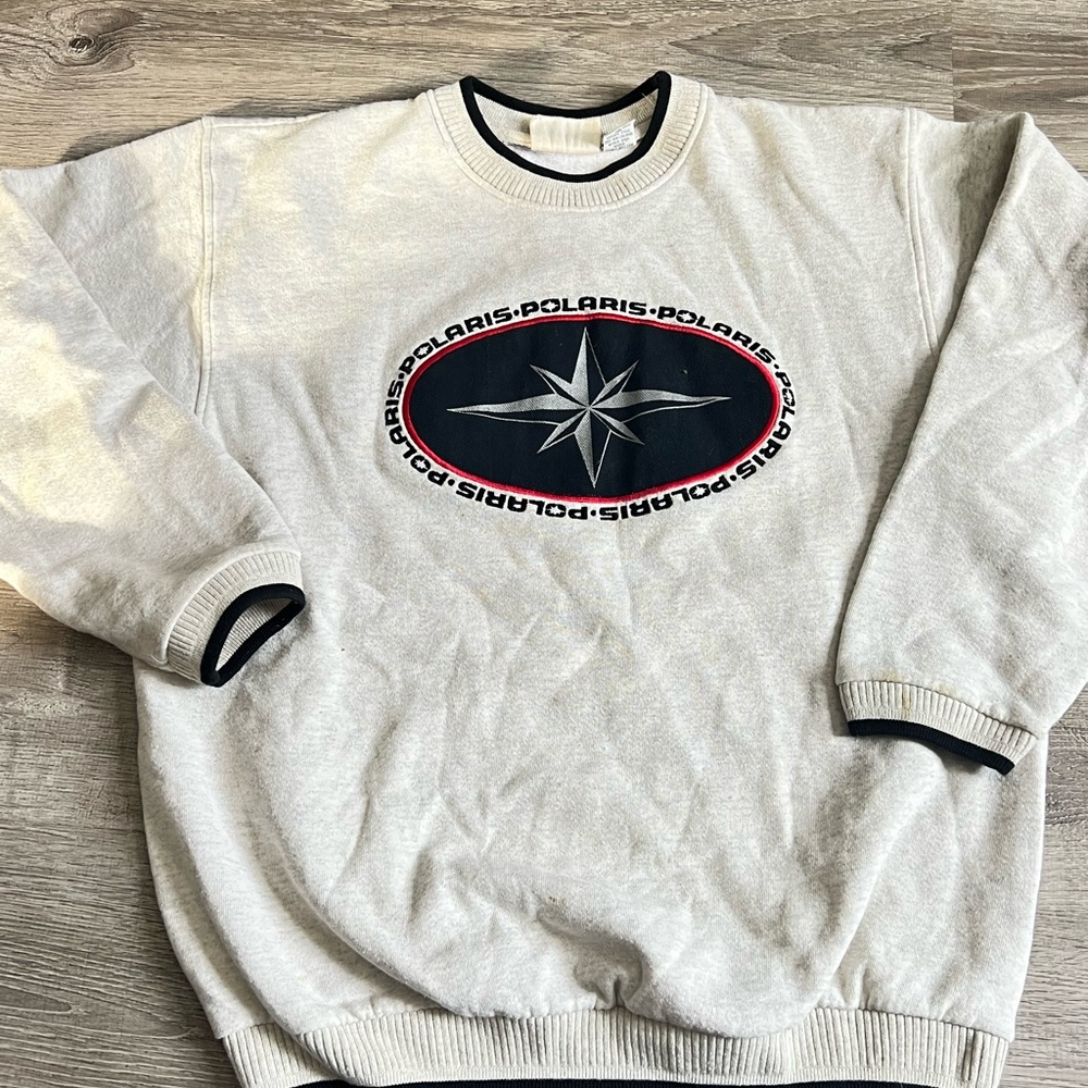 Polaris Light Gray Sweatshirt with Logo